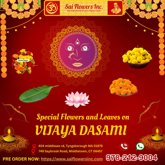 "Blossoming Traditions: Navratri Pooja, Flowers, and Sacred Items"