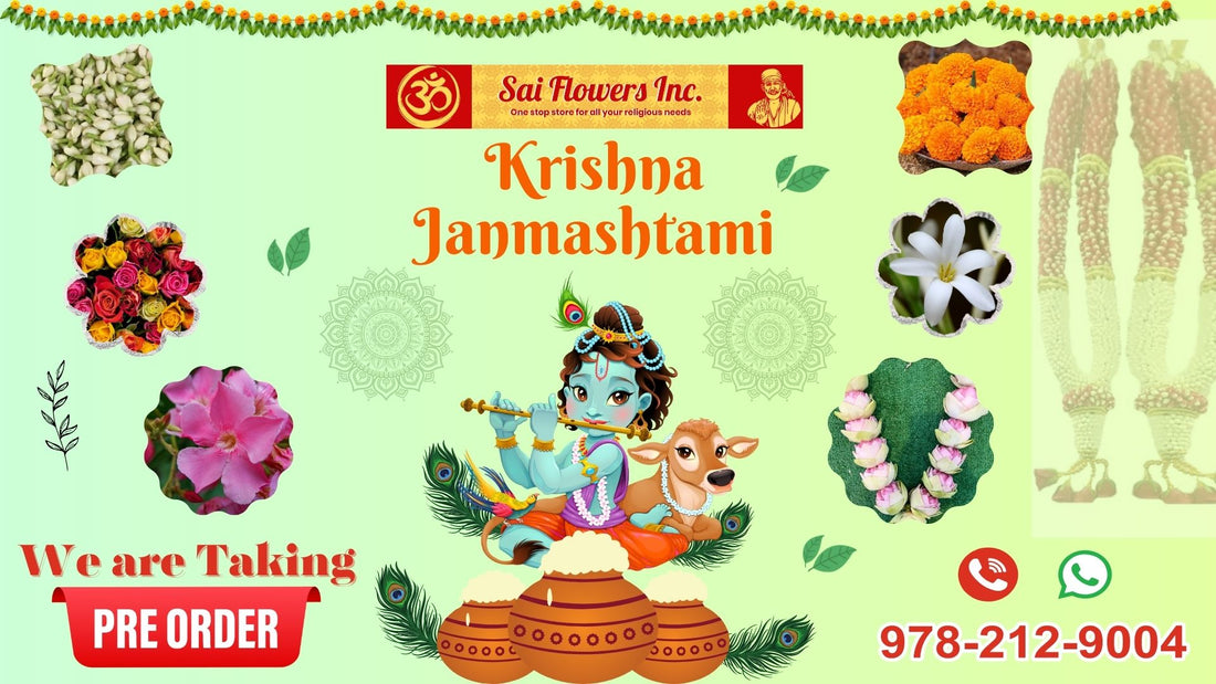 Celebrating Sri Krishna Janmashtami with the Beauty of Special Indian Flowers